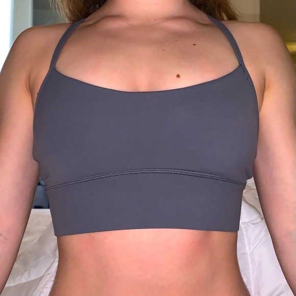 Lululemon charcoal Flo Y bra long line C-D cups